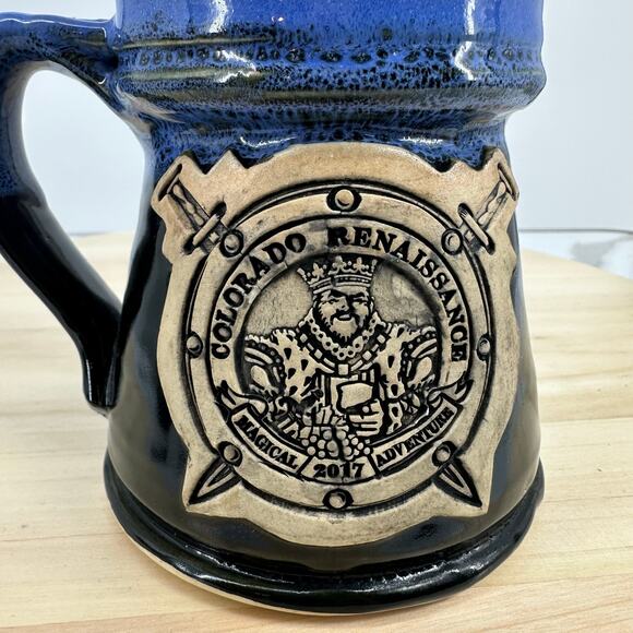 Colorado Renaissance Festival 2017 Beer Mug Pottery Glaze Earthy - Picture 2 of 5